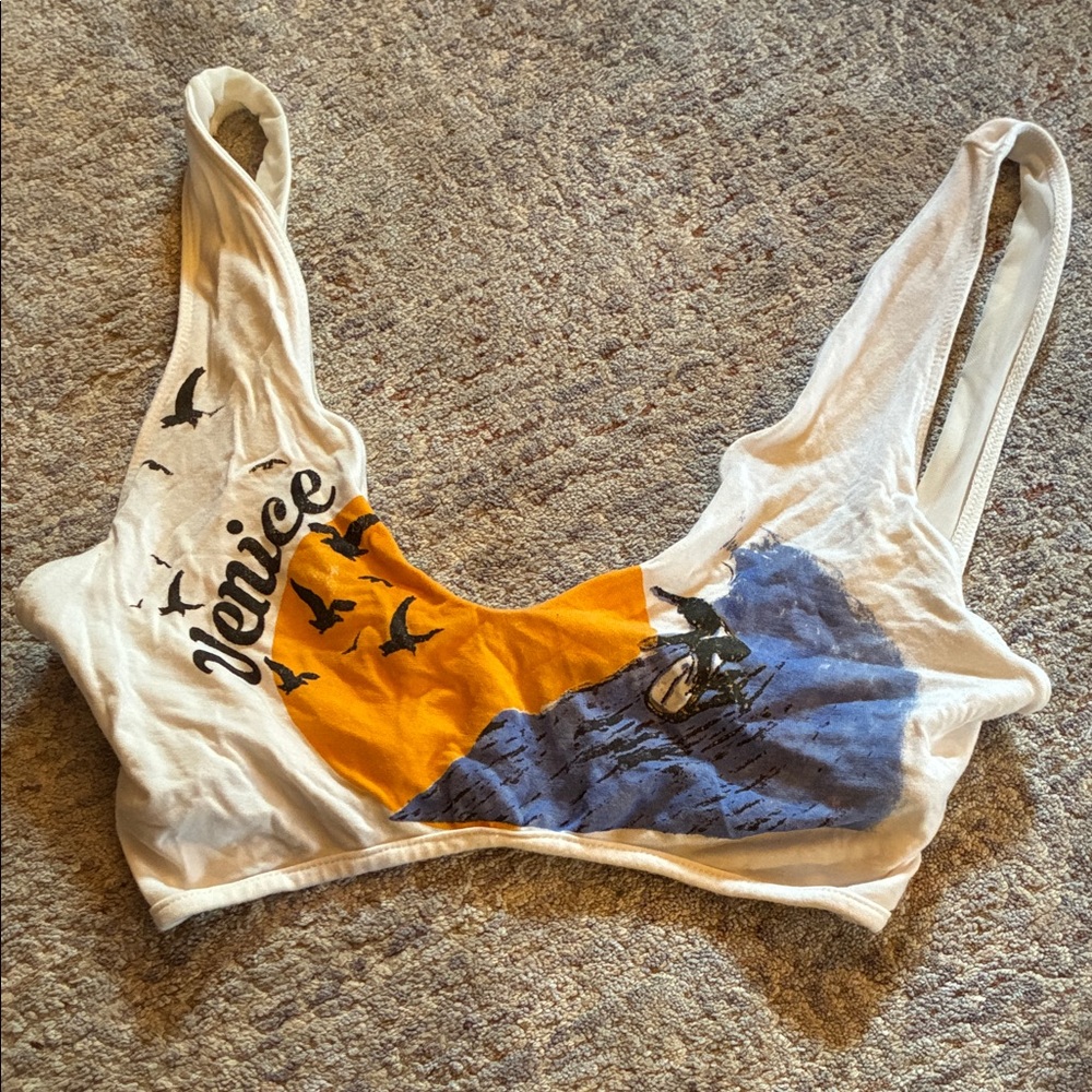 FP Movement by Free People White and Orange Bandeau